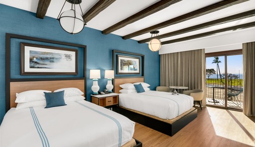 Suite estudio junior, 2 camas de matrimonio, vistas a la bahía