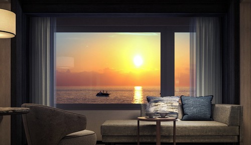 Habitación Deluxe con 2 camas individuales, no fumadores (Ocean Sunset)