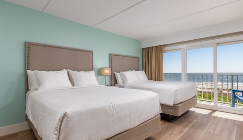 Habitación Deluxe, 2 camas de matrimonio, frente al mar