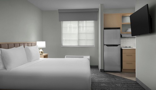 Estudio, 1 cama de matrimonio grande con sofá cama (Mobility & Hearing Accessible w/ Tub)