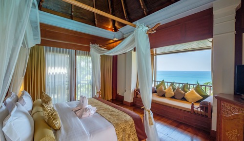 Villa de lujo, 2 habitaciones, piscina privada, mirando al mar