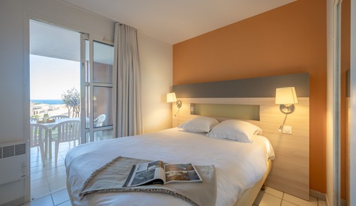Apartamento económico, 1 habitación, terraza, vistas al mar