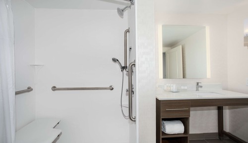 Suite, 1 cama de matrimonio grande, accesible para personas con discapacidad (Roll-in Shower)