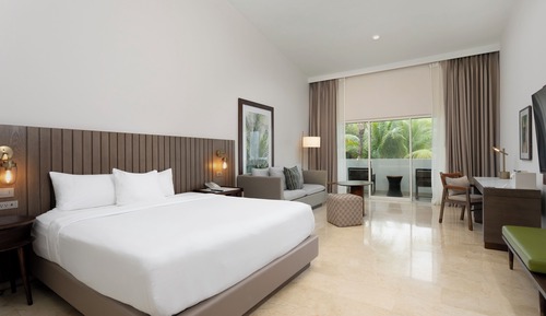 Habitación, 1 cama de matrimonio grande, vistas al jardín