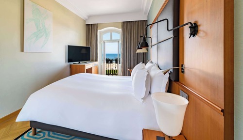 Habitación superior, 1 cama doble, balcón, vistas al mar