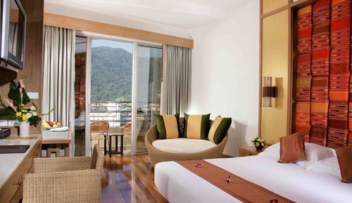 Habitación Premier, 2 camas individuales, vistas parciales al mar