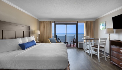 Habitación doble, 1 cama de matrimonio grande, frente al mar