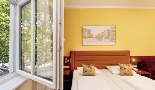Habitación estándar con 1 cama doble o 2 individuales, vistas a la ciudad