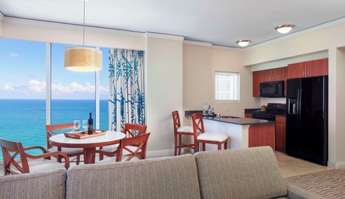 Suite, 2 habitaciones, cocina, frente al mar