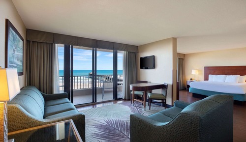 Suite estudio, 1 cama de matrimonio grande, no fumadores, frente al mar (Penthouse)