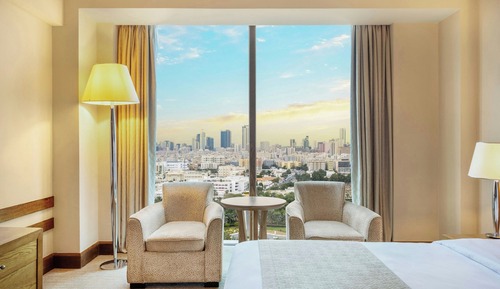 Habitación de lujo, 1 cama de matrimonio grande, no fumadores, vistas a la ciudad