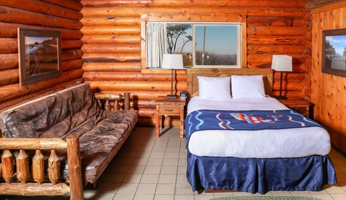 Cabaña Deluxe, 2 camas de matrimonio, cocina básica