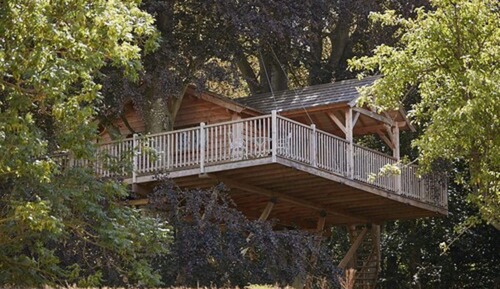 Cabaña Deluxe, 1 cama de matrimonio, terraza, vistas al parque