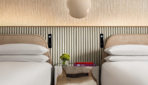 Habitación, 2 camas de matrimonio, accesible para personas con discapacidad, bañera