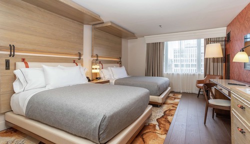 Habitación Deluxe, 2 camas de matrimonio, accesible para personas con discapacidad