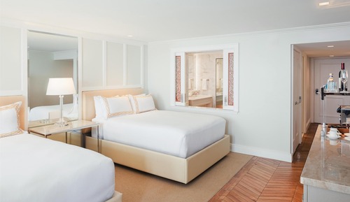 Estudio Premium, 2 camas de matrimonio, accesible para personas con discapacidad, frente al mar