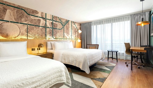 Habitación Deluxe, 2 camas de matrimonio, vistas a la ciudad