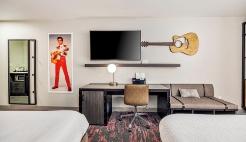 Habitación estándar, 2 camas de matrimonio, no fumadores, frigorífico y microondas