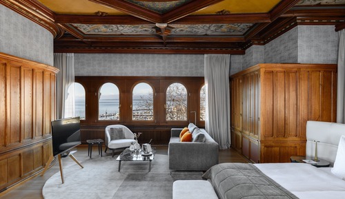 Suite, varias camas, vistas al lago