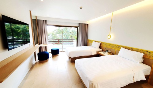 Habitación superior, 2 camas individuales, vistas al jardín