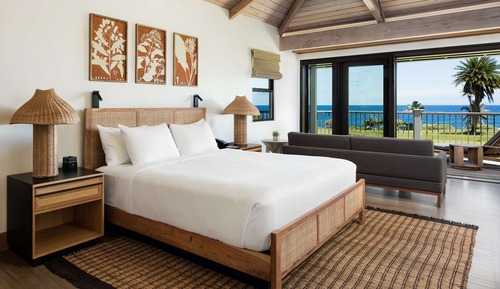 Bungalow Deluxe, 1 cama de matrimonio grande, frente al mar