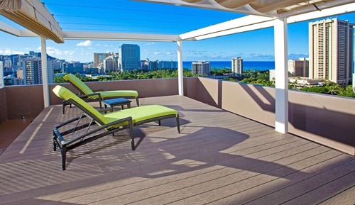 Ático, 1 cama de matrimonio grande con sofá cama (Kapiolani Suite, City/Mountain View)