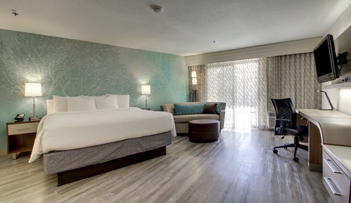 Habitación, 1 cama de matrimonio grande con sofá cama (Mobility/Hearing Access, Roll-In Shwr)