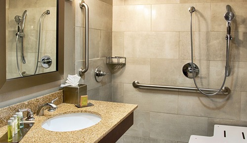 Habitación, 1 cama de matrimonio grande, accesible para personas con discapacidad (Roll-in Shower)