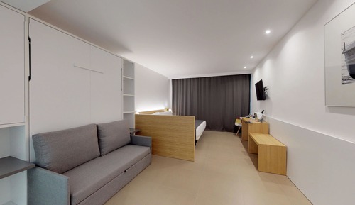 Habitación cuádruple, 1 habitación, vistas parciales al mar