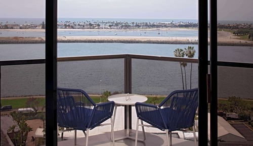 Habitación, 2 camas de matrimonio, vistas al mar