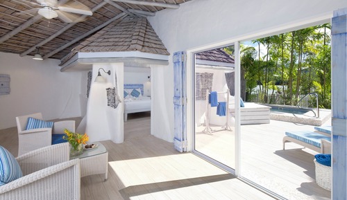 Casa de campo superior, 1 cama de matrimonio grande, piscina privada (Gauguin Suite)