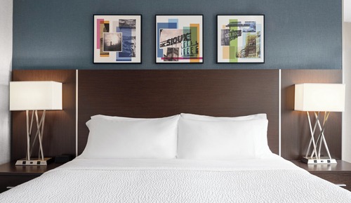 Habitación estándar, 1 cama de matrimonio grande con sofá cama, vistas a la ciudad