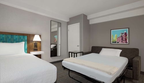 Habitación, 1 cama de matrimonio grande con sofá cama