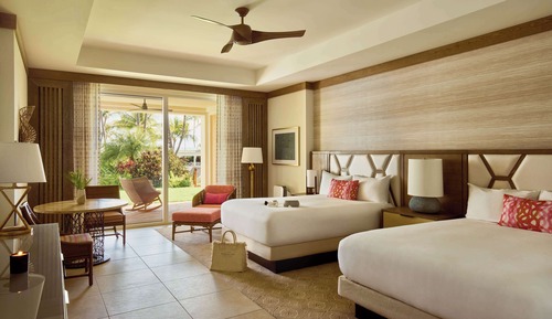 Habitación, 2 camas de matrimonio, vistas al jardín (Wellness Room)