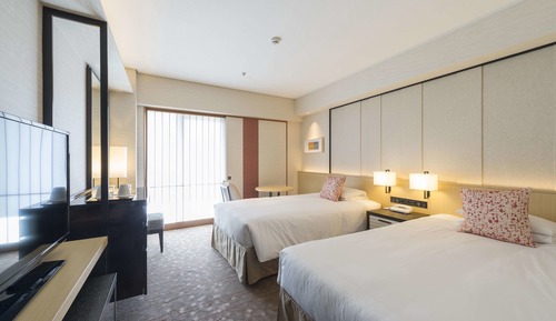 Habitación Premium con 2 camas individuales, no fumadores (gym access, shuttle bus from Kyoto St)
