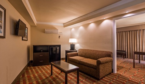 Suite, 1 cama de matrimonio grande, no fumadores, frigorífico y microondas (Living Room)