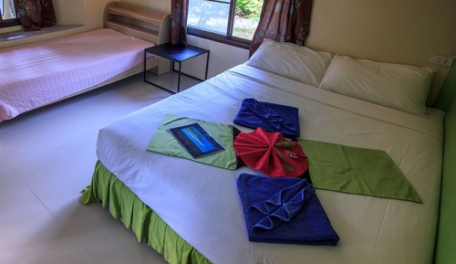 Bungalow clásico, 1 cama de matrimonio, frigorífico, vistas al jardín