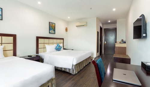 Habitación cuádruple Deluxe, vistas al mar