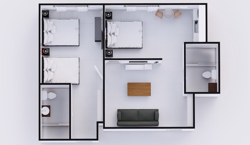 Suite Premium, 2 habitaciones, 2 baños