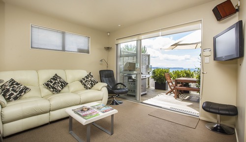Apartamento Deluxe, 2 habitaciones, cocina, vistas al mar (Kawau)