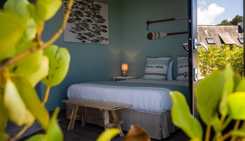 Habitación estándar doble, baño privado, vistas al mar (Grande baie vitrée)
