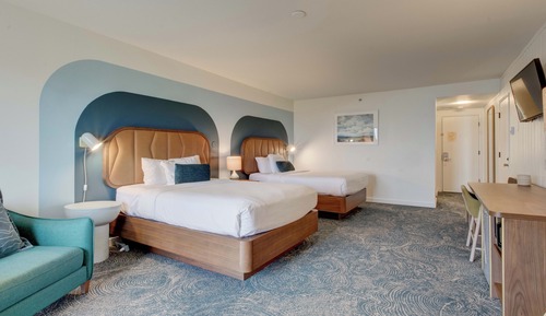 Habitación estándar, 2 camas de matrimonio, vistas al mar (No Pets)