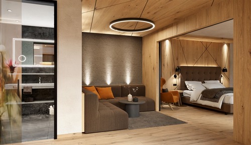Suite, balcón, vistas a la montaña (Alpensuite 55m²)