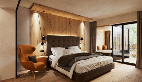 Suite junior, balcón, vistas a la montaña (Gletscherblick 43m²)
