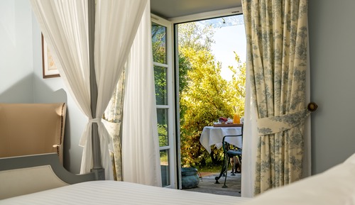 Habitación romántica doble, vistas al jardín (Spa Access)