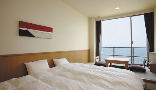 Habitación doble, 1 cama de matrimonio grande, no fumadores, vistas al mar (Japanese-Style)