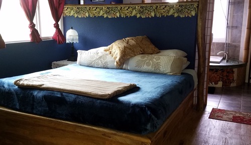 Suite estudio de luna de miel, 1 cama de matrimonio grande, vistas al jardín
