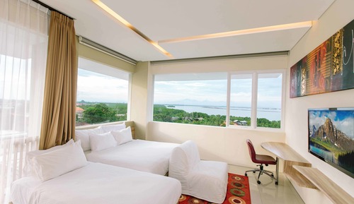 Habitación familiar doble, vistas a la bahía