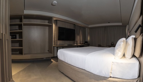 Habitación presidencial doble, patio, vistas al mar