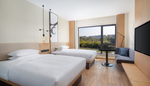 Habitación, 2 camas individuales, vistas al jardín